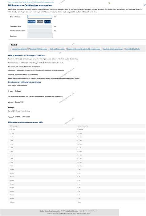 7459 Millimeters to Centimeters | Convertir mm en cm | Calcul Rapide ...