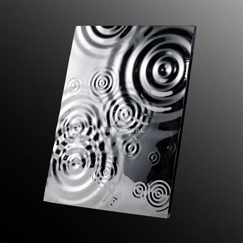 Decorative Stainless Steel Wall Panel Stamped Water Ripple Effect for ...