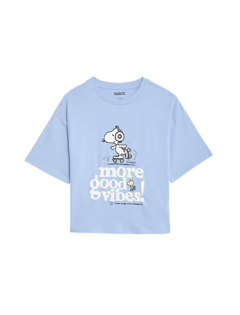 Buy Pure Cotton Snoopy™ T-Shirt (6-16 Yrs) at Marks & Spencer