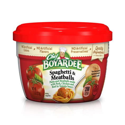 Chef Boyardee Spaghetti and Meatballs, Microwave Pasta, 7.5 Oz ...