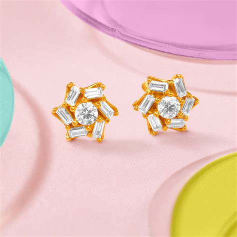 Stunning Gold Stud Earrings for Kids