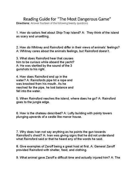 The Most Dangerous Game Ivan