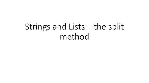 Image result for Split Method