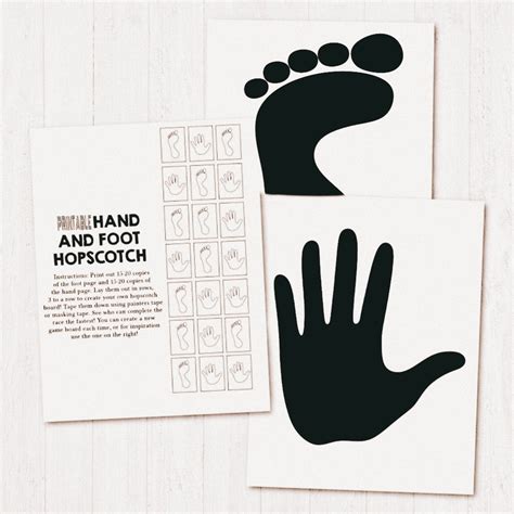 Hand And Footprint Game Printable at Mamie Jones blog