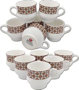 KC Somny Pack of 12 Ceramic Coffee Cup & Tea Cup Set of 12 (AE50R2D ...