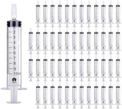 Spylx Plastic Syringe 10ml for Liquid Measuring Syringes Without Needle ...