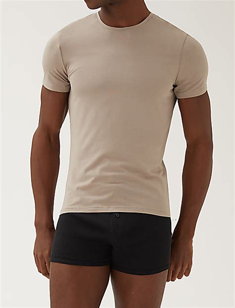 Buy Supima® Cotton Blend T-Shirt Vest at Marks & Spencer