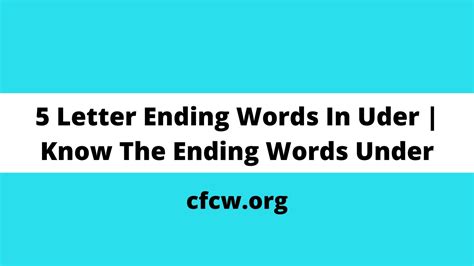 5 Letter Word Ending Uart - Letter Words Unleashed