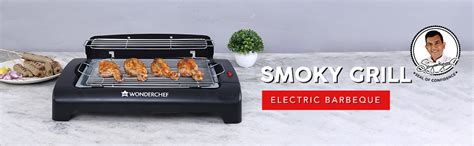 Wonderchef Smoky Grill Non-Stick Electric Barbeque(BBQ) with Adjustable ...