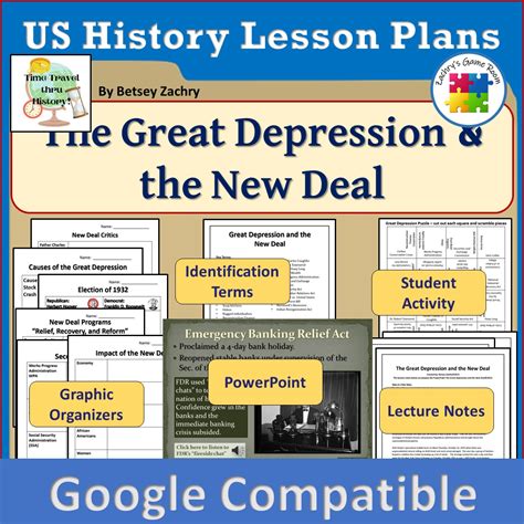 The Great Depression and the New Deal PowerPoint, Lecture Notes, & Graphic Organizers | Made By ...
