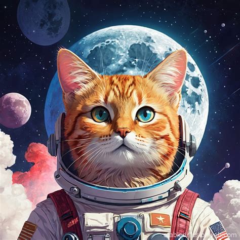 Space Cat on Soviet Moon | Stable Diffusion Online