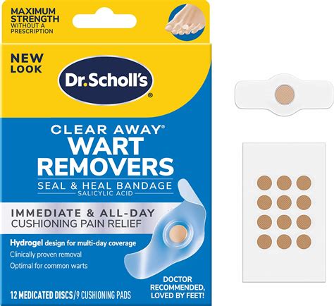 Amazon.com: Dr Scholl's Clear Away WART Remover HYDROGEL Bandage // 12 ...