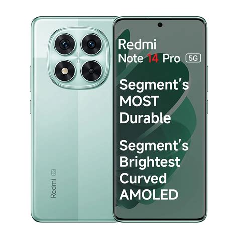 Redmi Note 14 Pro 5G Ivy Green 8GB RAM 256GB Storage|50 MP Sony Camera ...