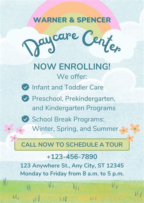 Daycare Open House Flyers