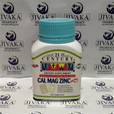 Cal Mag Zinc D tab ( 21 Century ) ( 60 tab ) - Jivaka Pharmacy
