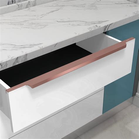 Buy Pack of 3 Elegant Rose Gold Aluminium Drawer Handles – Plantex E ...
