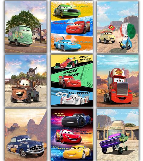 Lightning Mcqueen Cars Movie Posters For Boys Room Decor Car ...