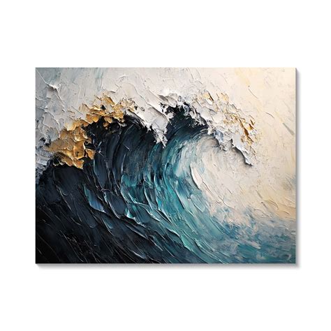 Ocean Wave Abstract Texture Painting | ocean painting art – CRAFTICO