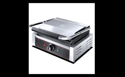 Buy FUZION Commercial Sandwich Maker Griller for Jumbo Breads (Silver ...