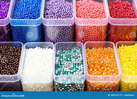 Different Types of Bead Stringing Materials Stock Image - Image of bead ...
