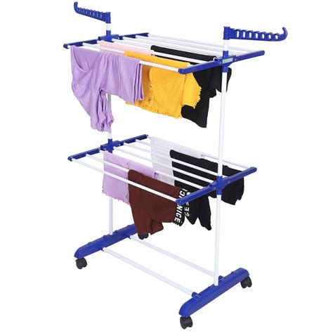 FLIPZON Premium Clothes Stand for Drying with Wheels | Portable | 2 ...