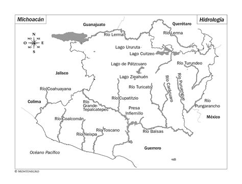 Mapa De Michoacan Con Rios Y Lagos - Rela