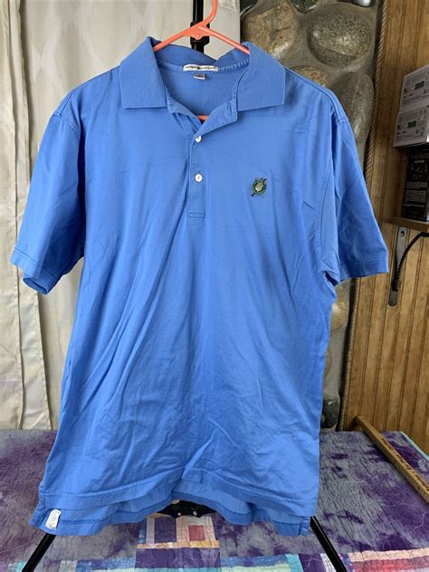 Peter Millar Mens Medium Blue Polo Shirt REDSTICK Golf RED STICK ...
