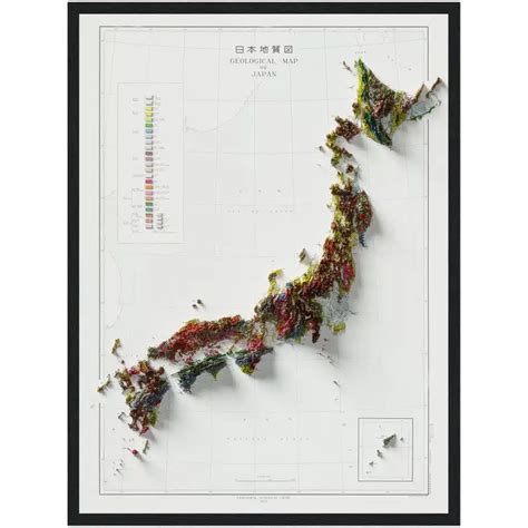 Japan Geological Map | 3D Japan Map | Geoartmaps