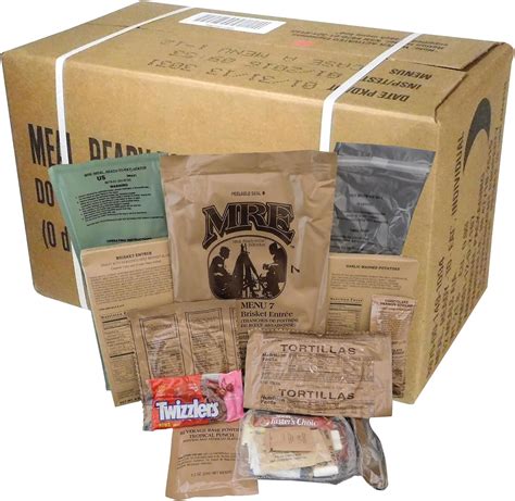 Amazon.com: US Military MRE Box - 12 Full Meals Ready to Eat with Heater, A/B Menu (2025-2027 ...