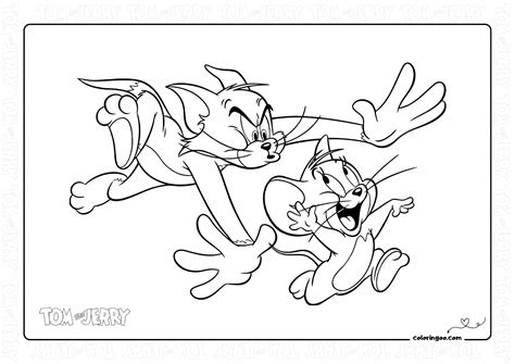 Tom and Jerry Chase Coloring Page