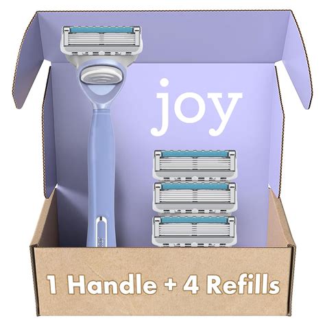 Amazon.com: joy Razors for Women, 1 Handle, 4 Razor Blade Refills ...