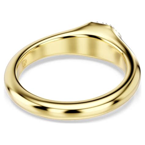 Dextera ring, Mixed cuts, White, Gold-tone plated | Swarovski