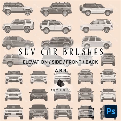 Photoshop Brushes - Side View SUV Cars - Etsy