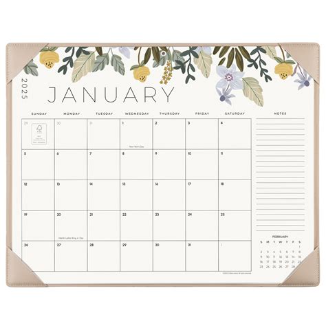 Desk Calendar 2025 with Desktop Mat, Cabbrix Large Desk Pad Calendar 22 ...