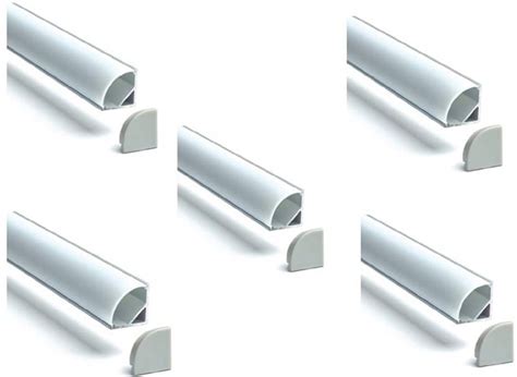 OTSLights 1 Mtr Corner Profile with Diffusesd Cover,End Cap, for LED ...