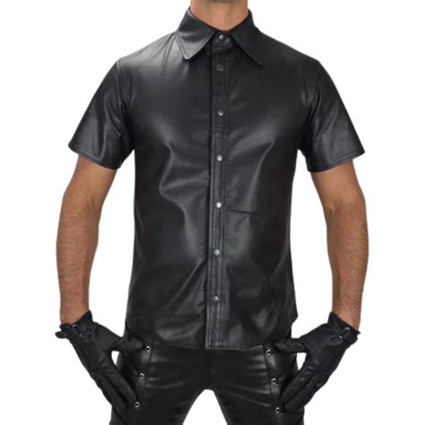 Green Leather Shirt For Men To Get The Unique Look