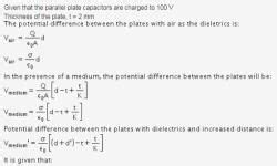 Dielectric constant of capacitor plate - JEE PDF Download