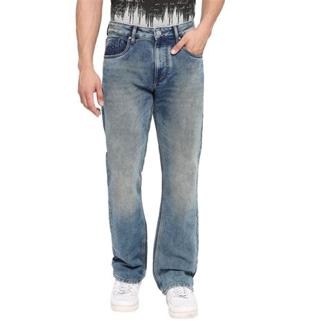 Being Human Men Boot Cut Fit Denim-Mid Tone