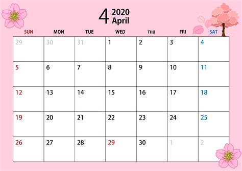 2020年4月のカレンダーを更新いたしました。 - ネット商社ドットコム店長のブログ