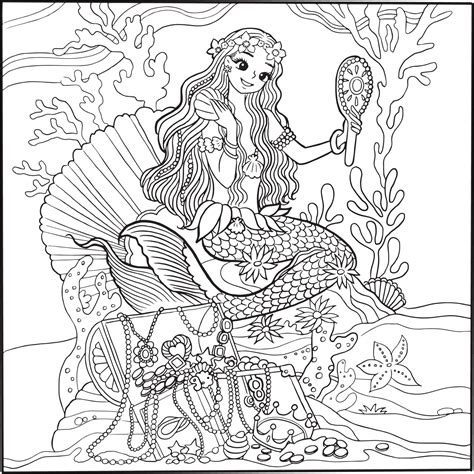 Download Mermaid Coloring Pictures | Wallpapers.com