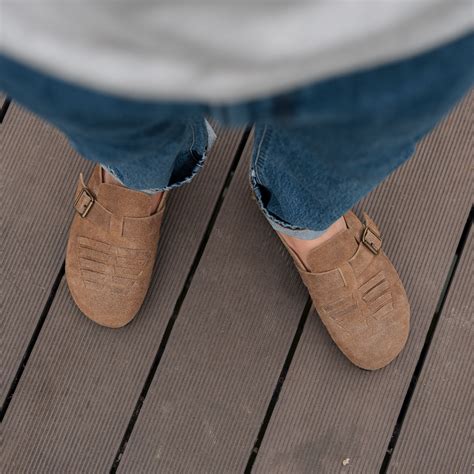 Brown Leather Slide Comfort Mule Clogs Loafers - Summer 2024 Collectio ...