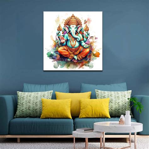 AADEE CRAFT Lord Ganesha Wall Painting Ganesh ji Canvas Painting For ...