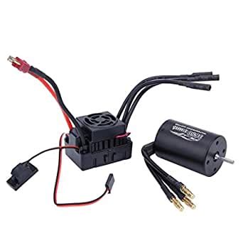 Woyisisi RC Brushless Motor, Surpass-Hobby 3650 Brushless Motor + 60A ...