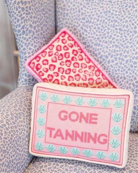 Lycette Needlepoint on Instagram: "Does it still count as tanning if you are wearing a large hat ...