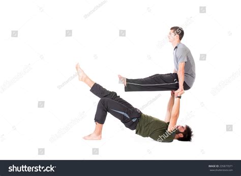 Flexible Men Sitting Acro Yoga Pose Stock Photo 235877071 | Shutterstock