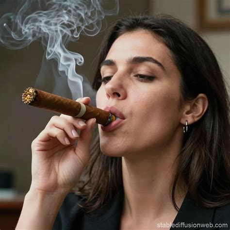 Realistic Woman Smoking Cigars | Stable Diffusion Online