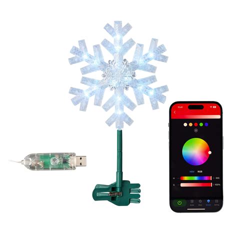 Vivvi 8" Snowflake Tree Topper, Color: Multicolor, Count: 1 | Michaels