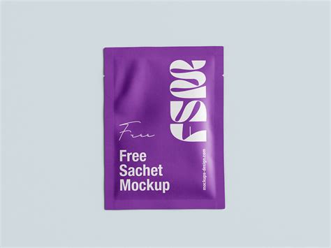 4 Free Sampling Mini Sachet Packaging Mockup PSD Files - Good Mockups