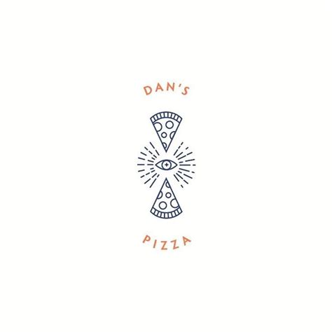 the logo for dan's pizza