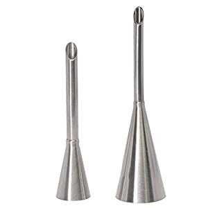 Rabott 2PCS/Set Puff Cake Tip Pastry Cream Butter Stainless Steel ...